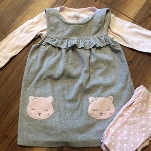 Carter’s kitty jumper with leggings